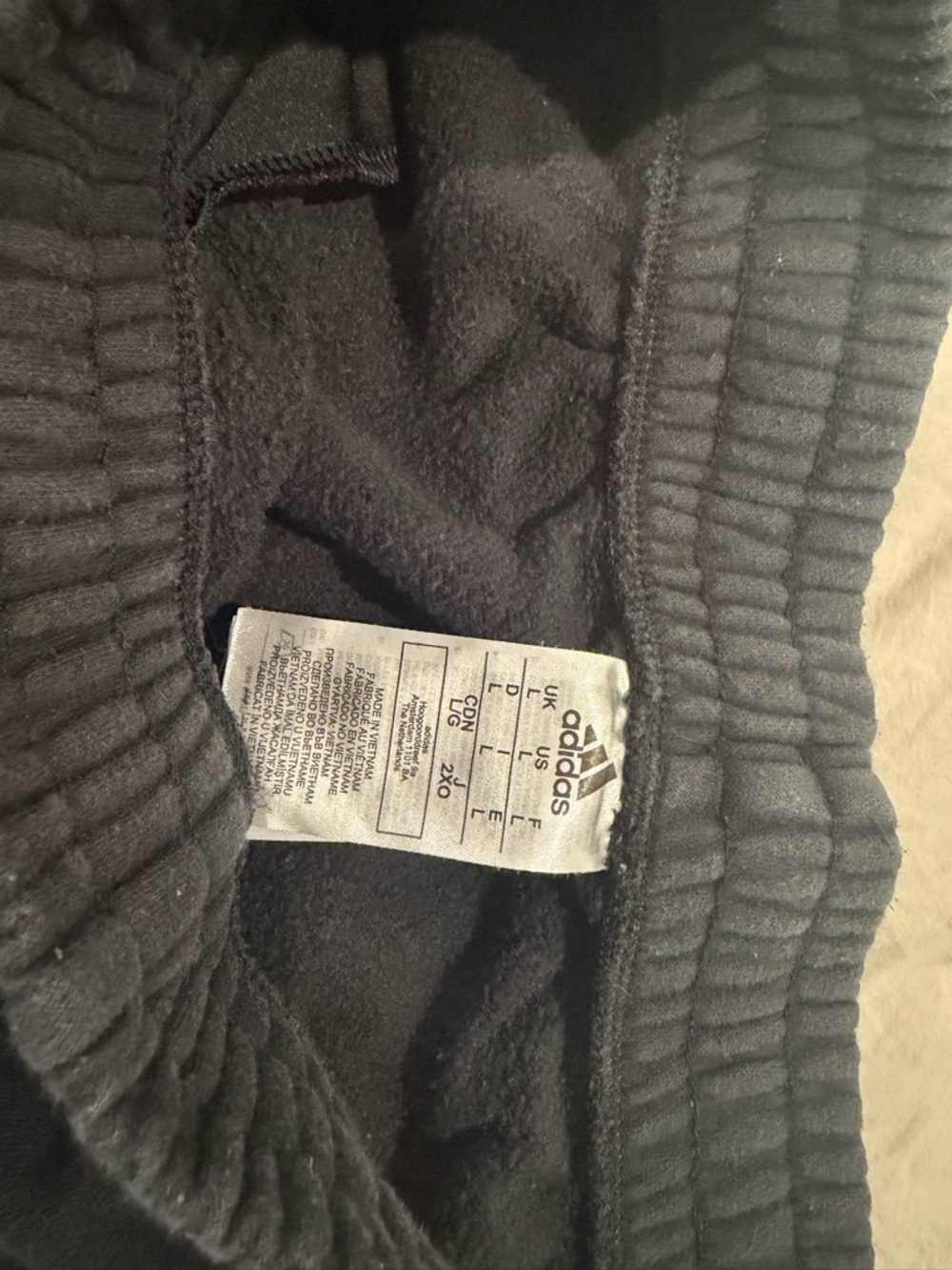 adidas Black Fleece-Lined Sweatpants